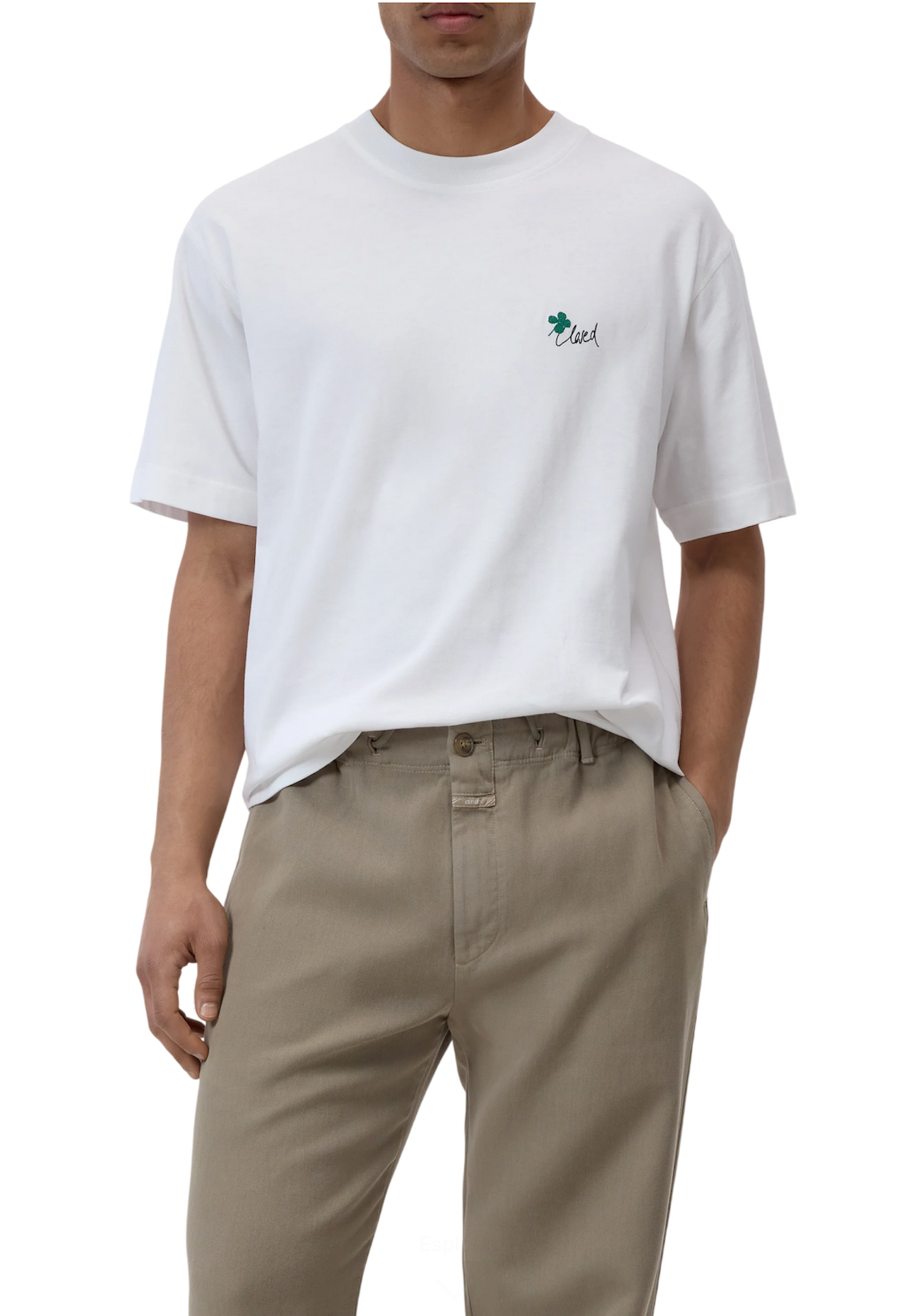 T-shirt con stampa e ricamo quadrifoglio Closed