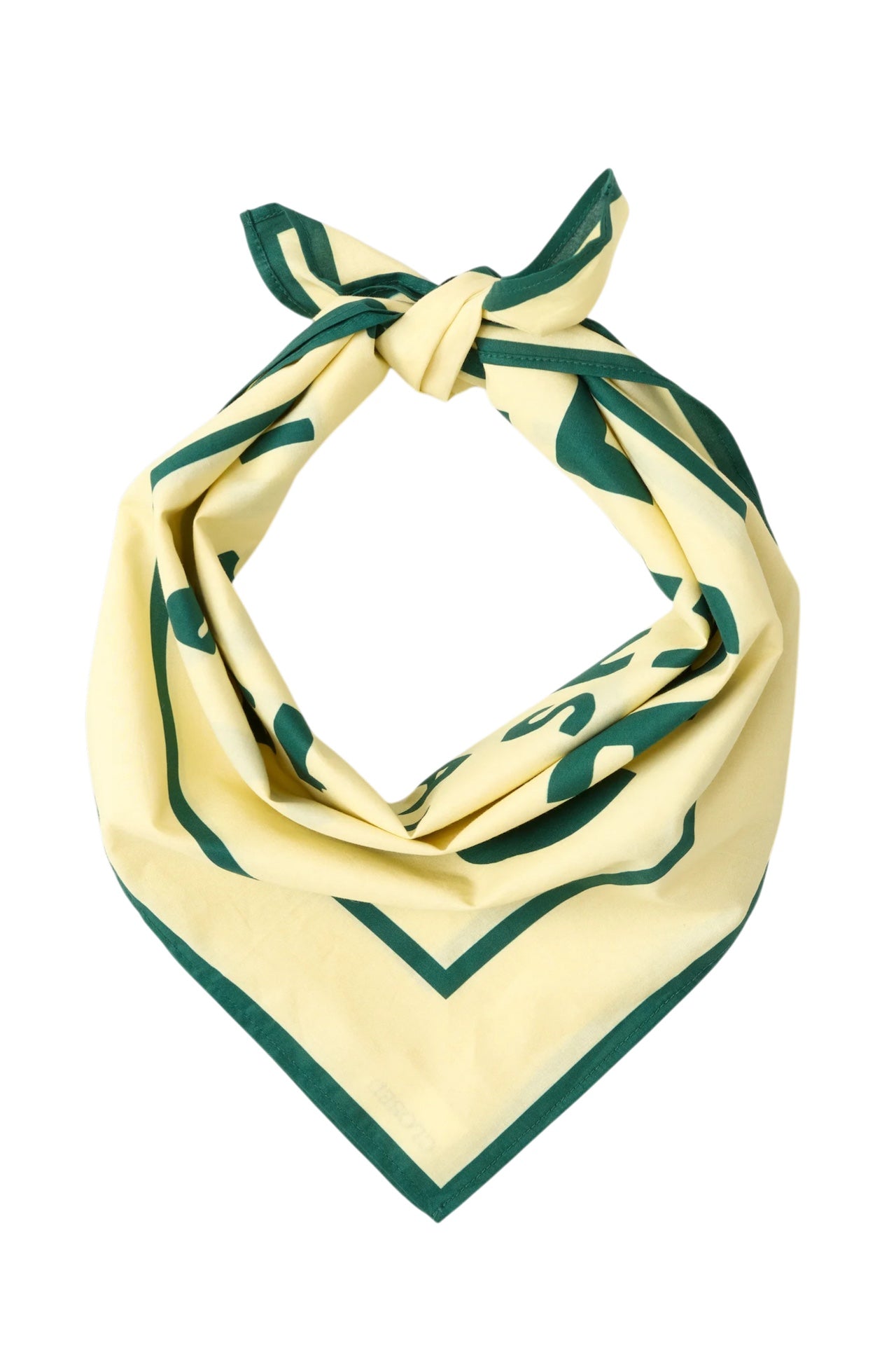 Bandana in cotone azzurro giallo Closed