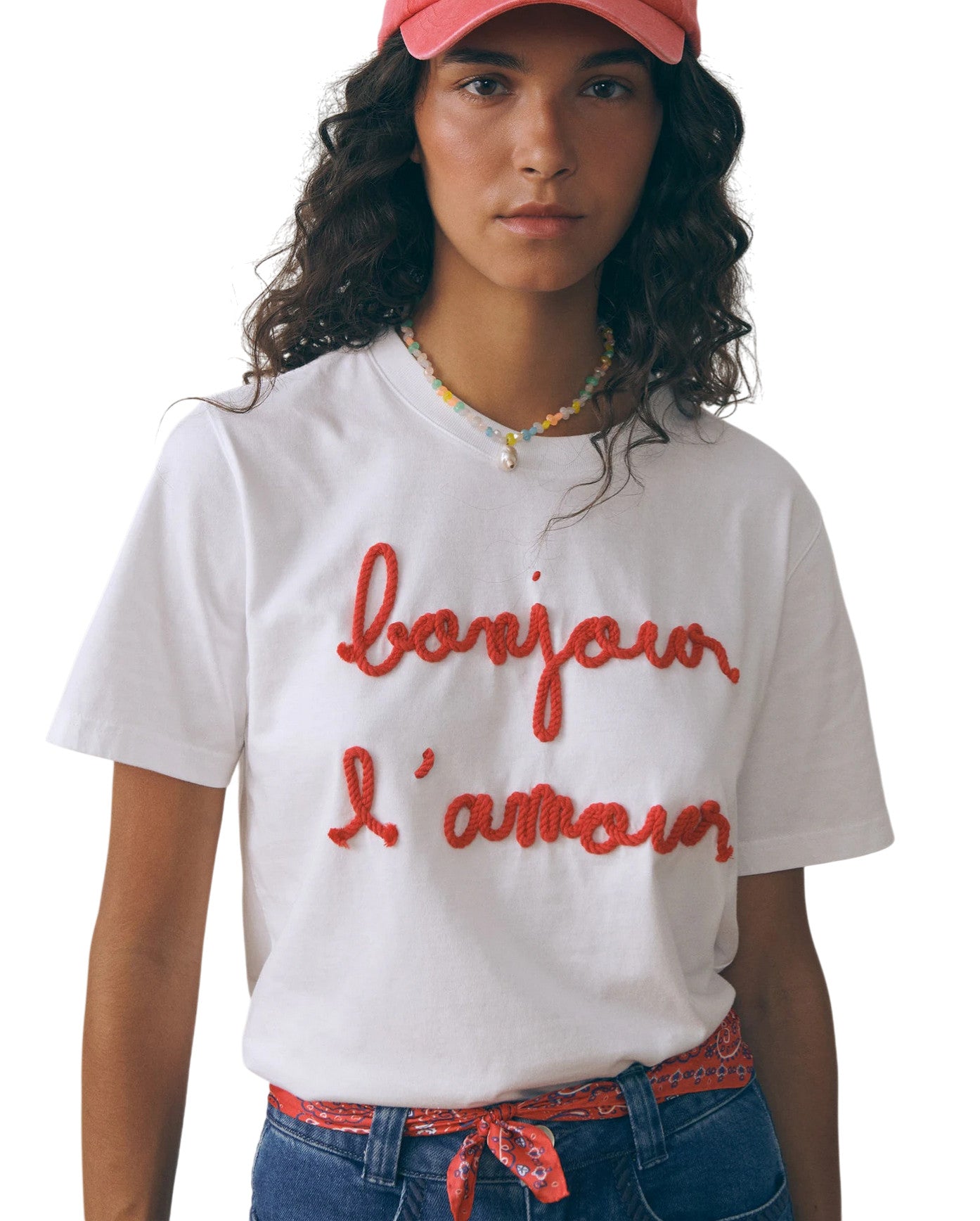 T-shirt con ricamo Maison Labiche