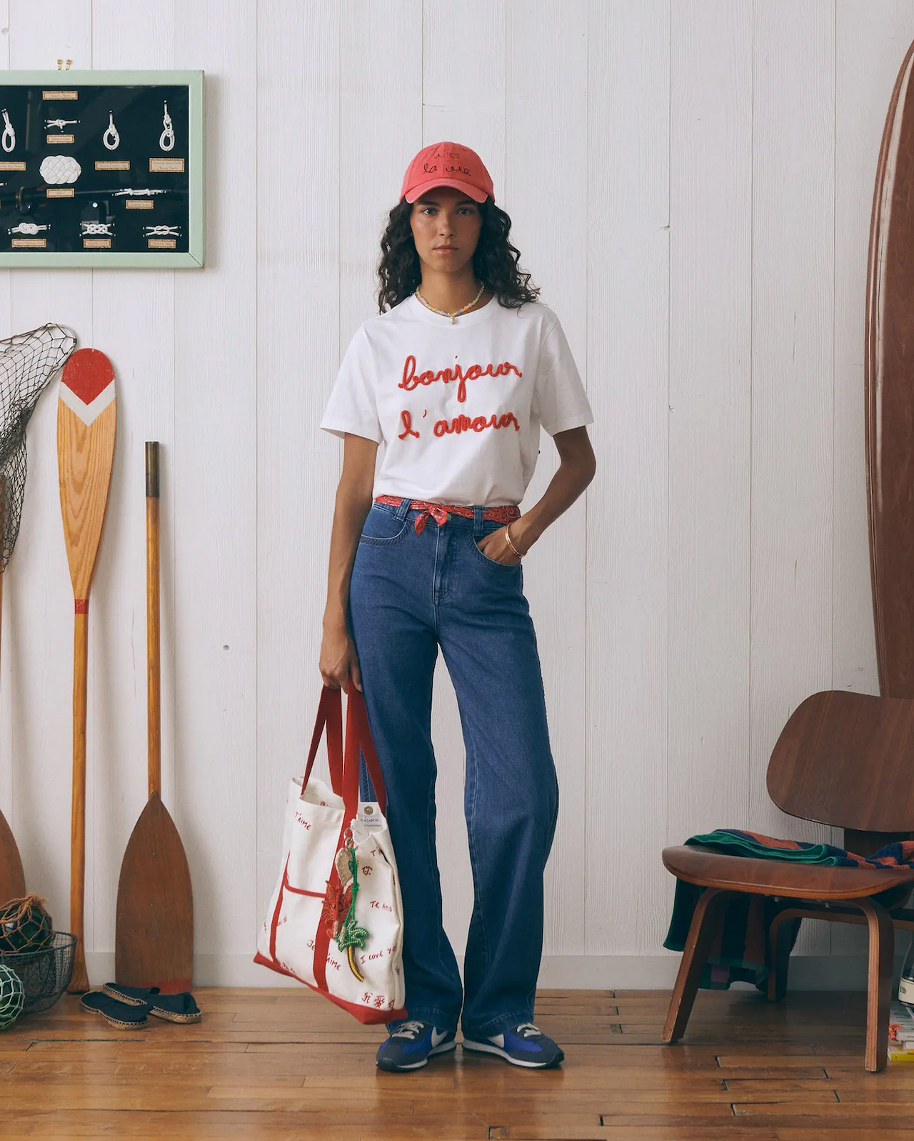 T-shirt con ricamo Maison Labiche
