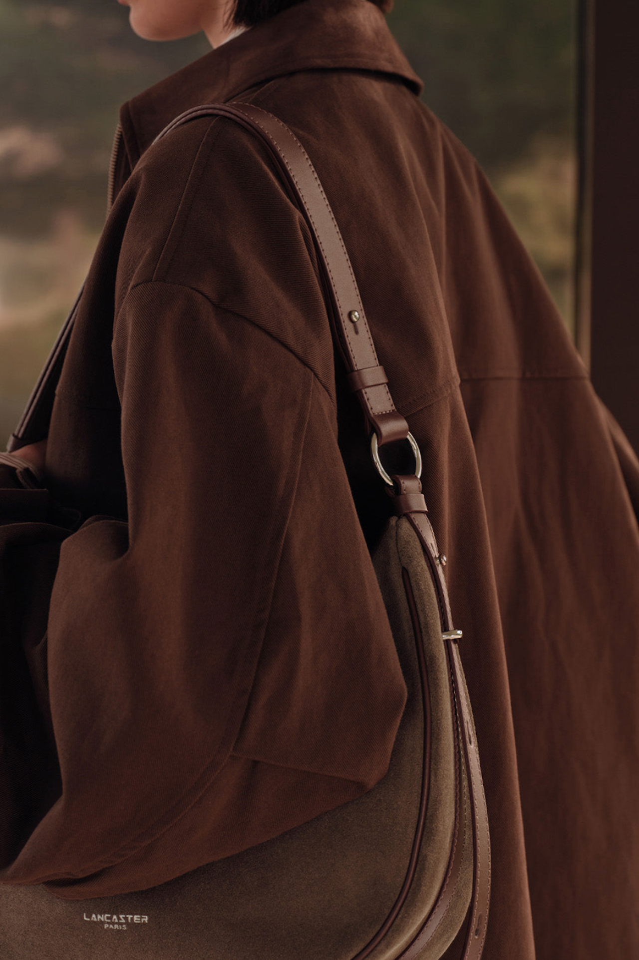 Borsa grande in suede Lancaster