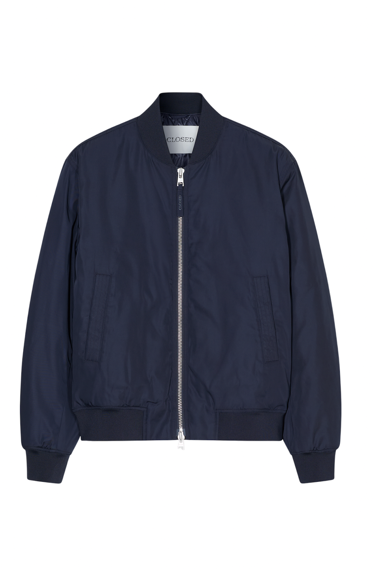 Bomber jacket uomo Closed in twill tecnico blu, vista frontale