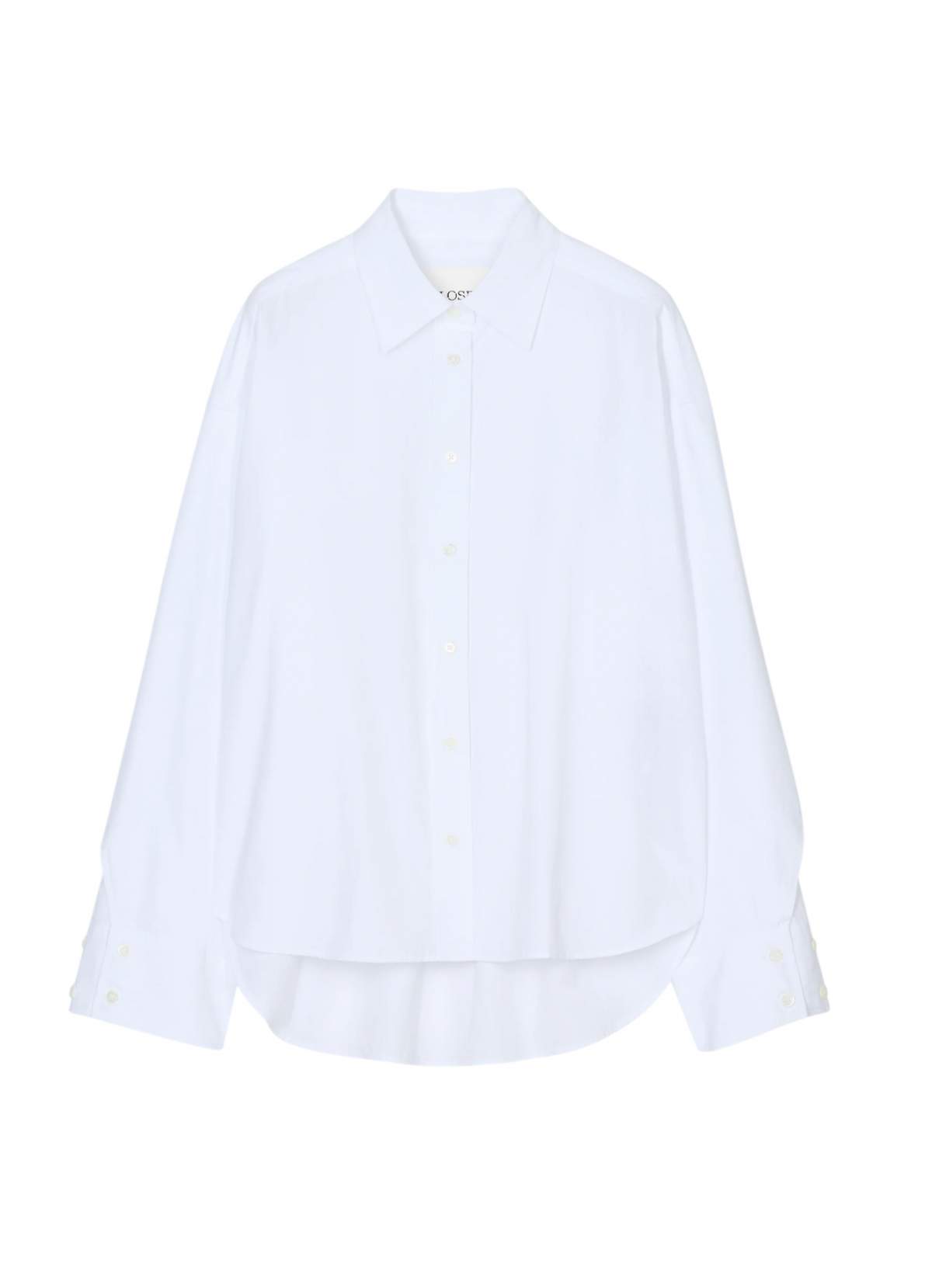 Camicia Closed in cotone biologico bianca, vista frontale