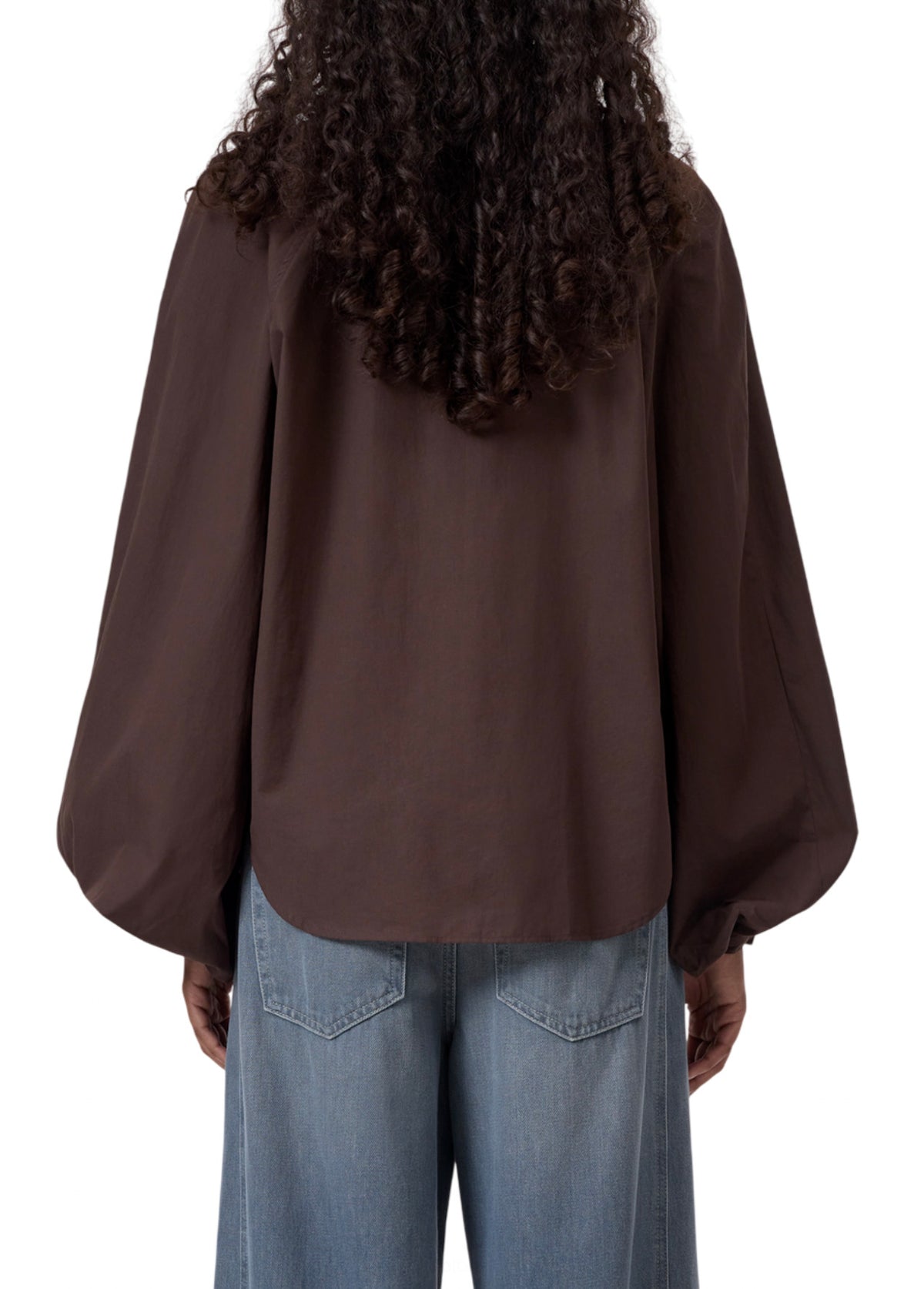 Camicia Closed marrone con cuciture raglan e maniche ampie