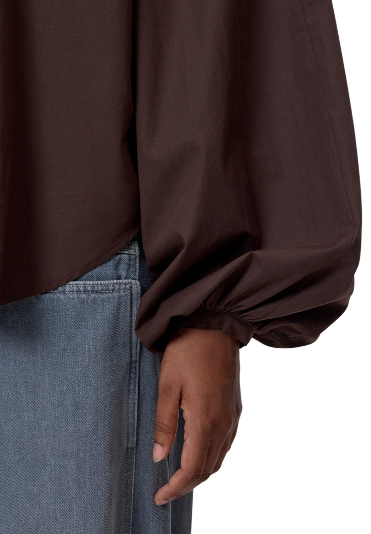 Camicia Closed marrone dettaglio manica