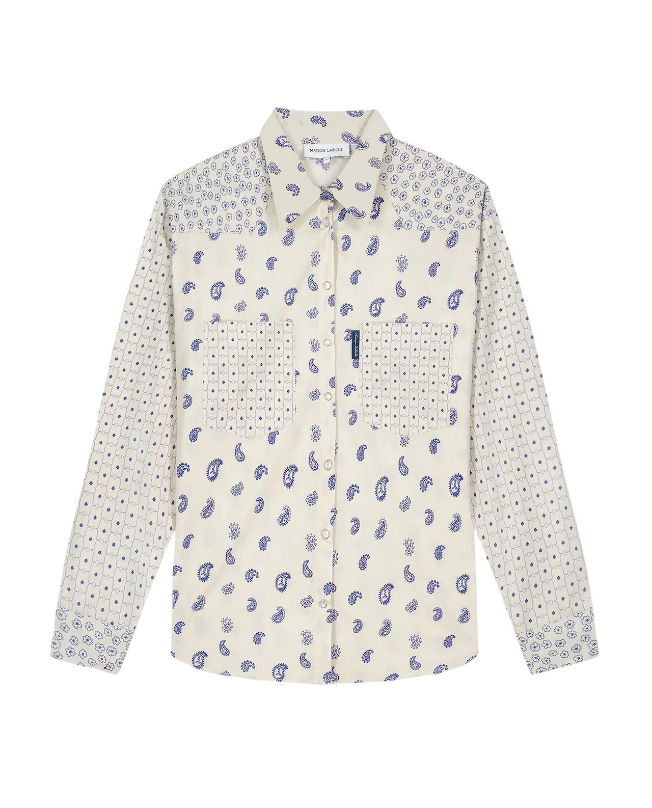 Camicia con disegno cashmere Maison Labiche