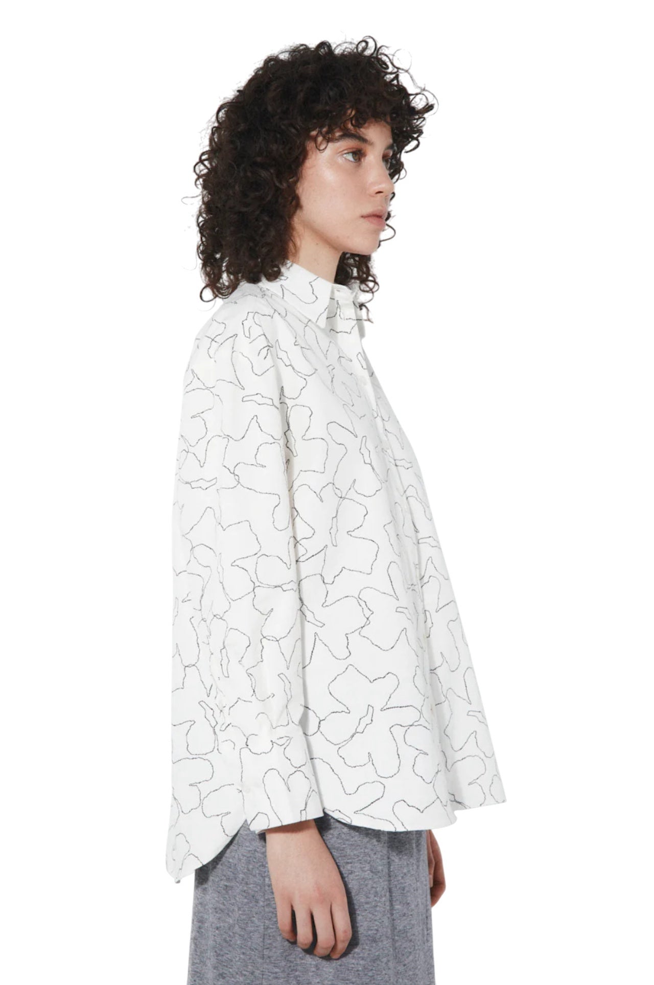 Camicia con ricamo Flower Rita Row