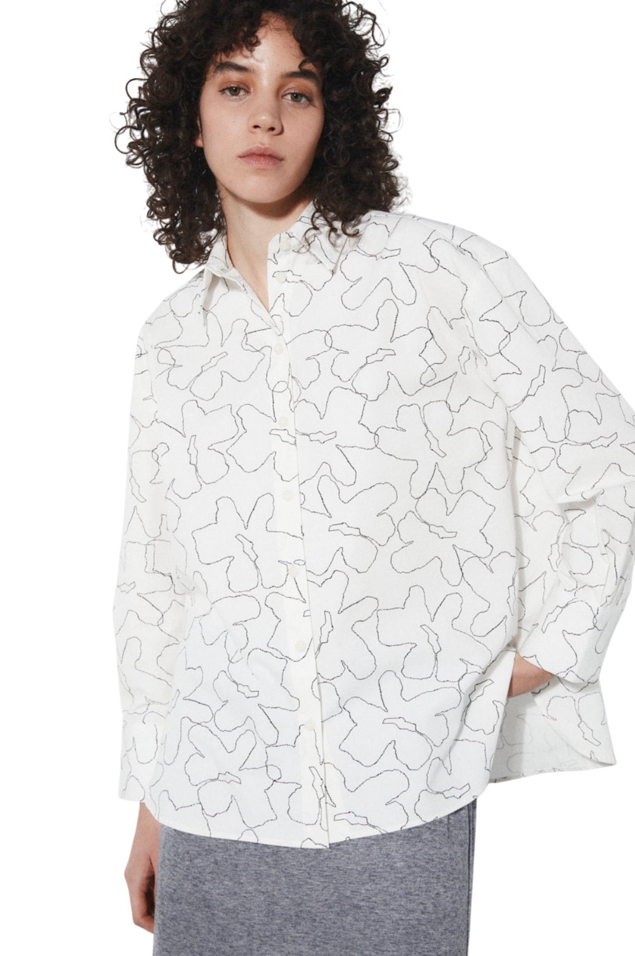 Camicia con ricamo Flower Rita Row