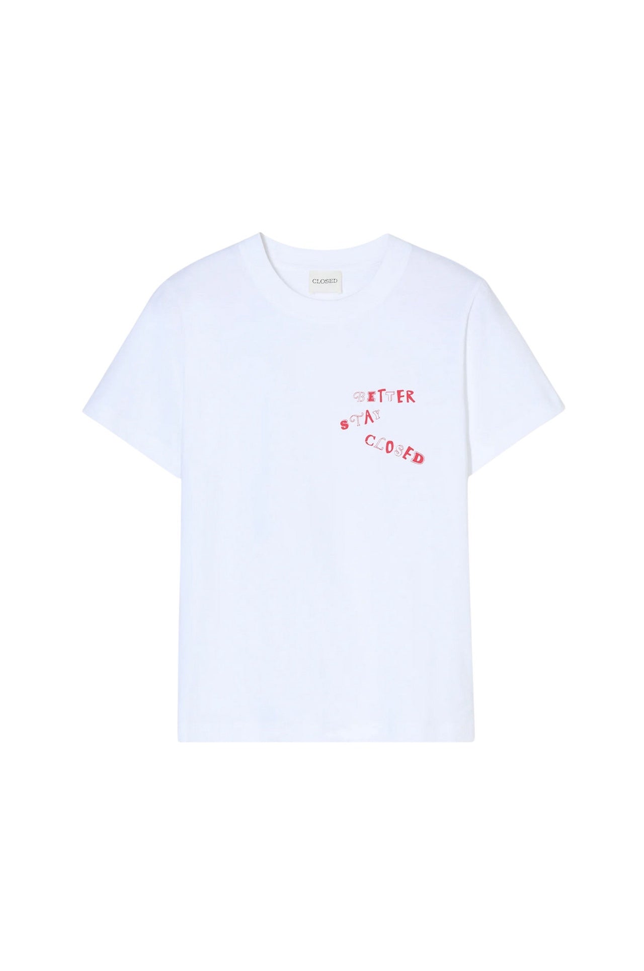 T-shirt bianca con stampa Closed