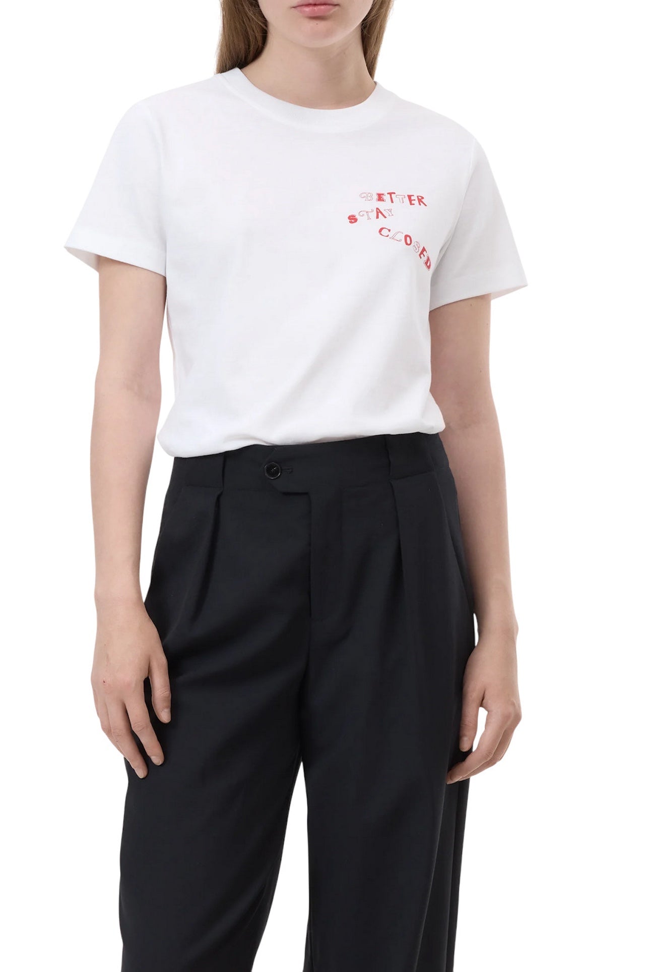 T-shirt bianca con stampa Closed