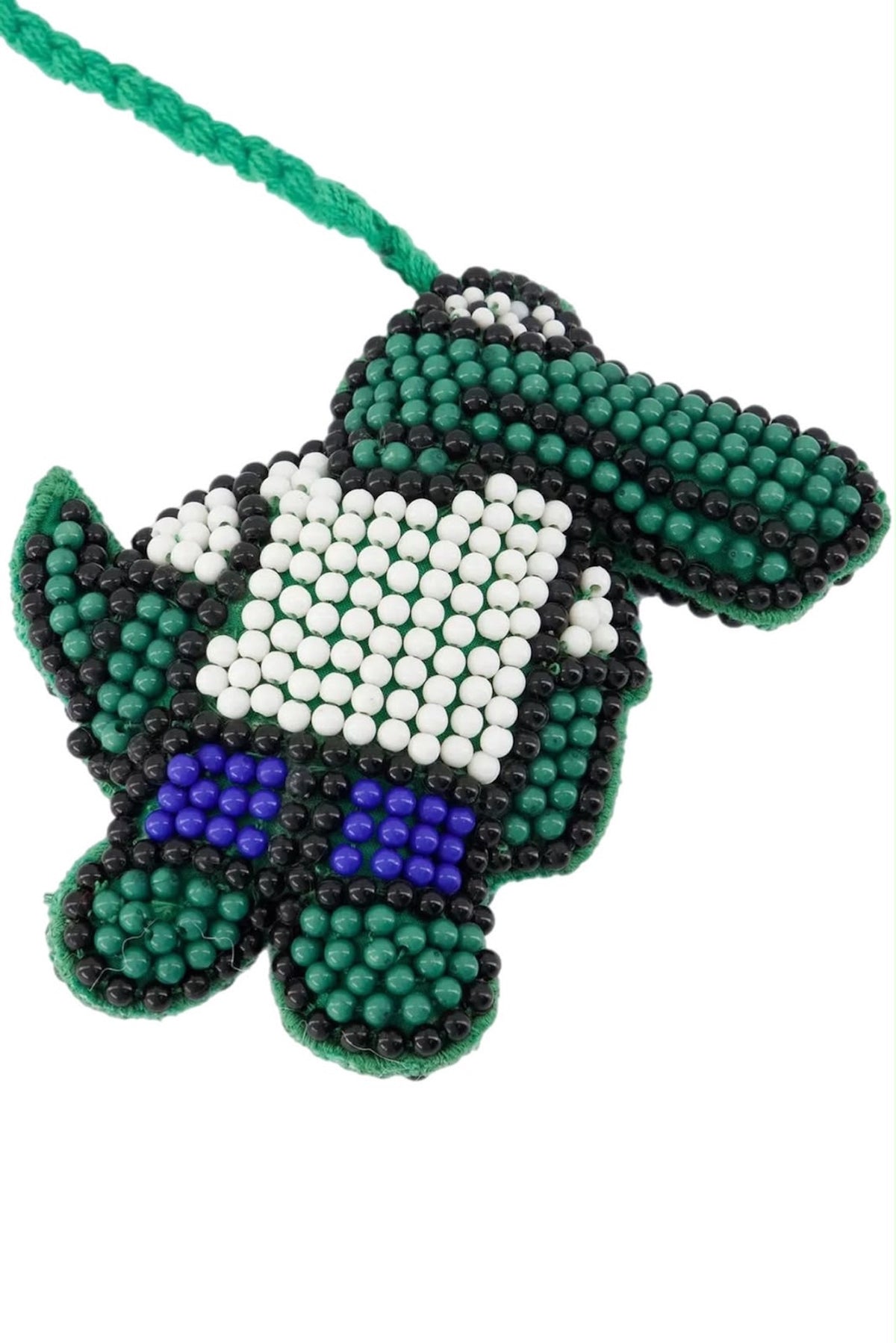 Charm Montempoivre Maison Labiche a forma di coccodrillo in perline — dettaglio