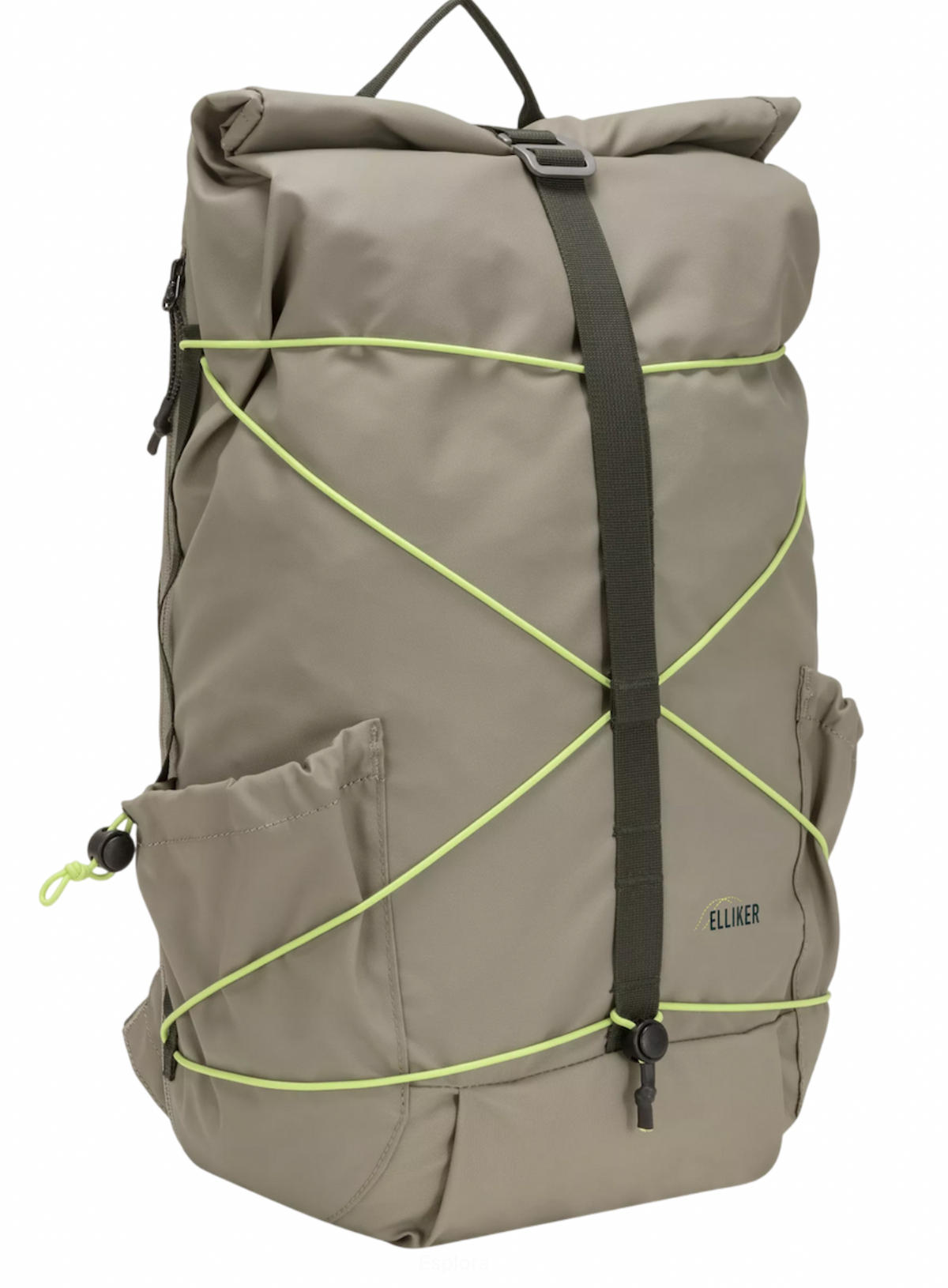 Zaino Dayle Roll Top toupe 21/25L Elliker — vista laterale