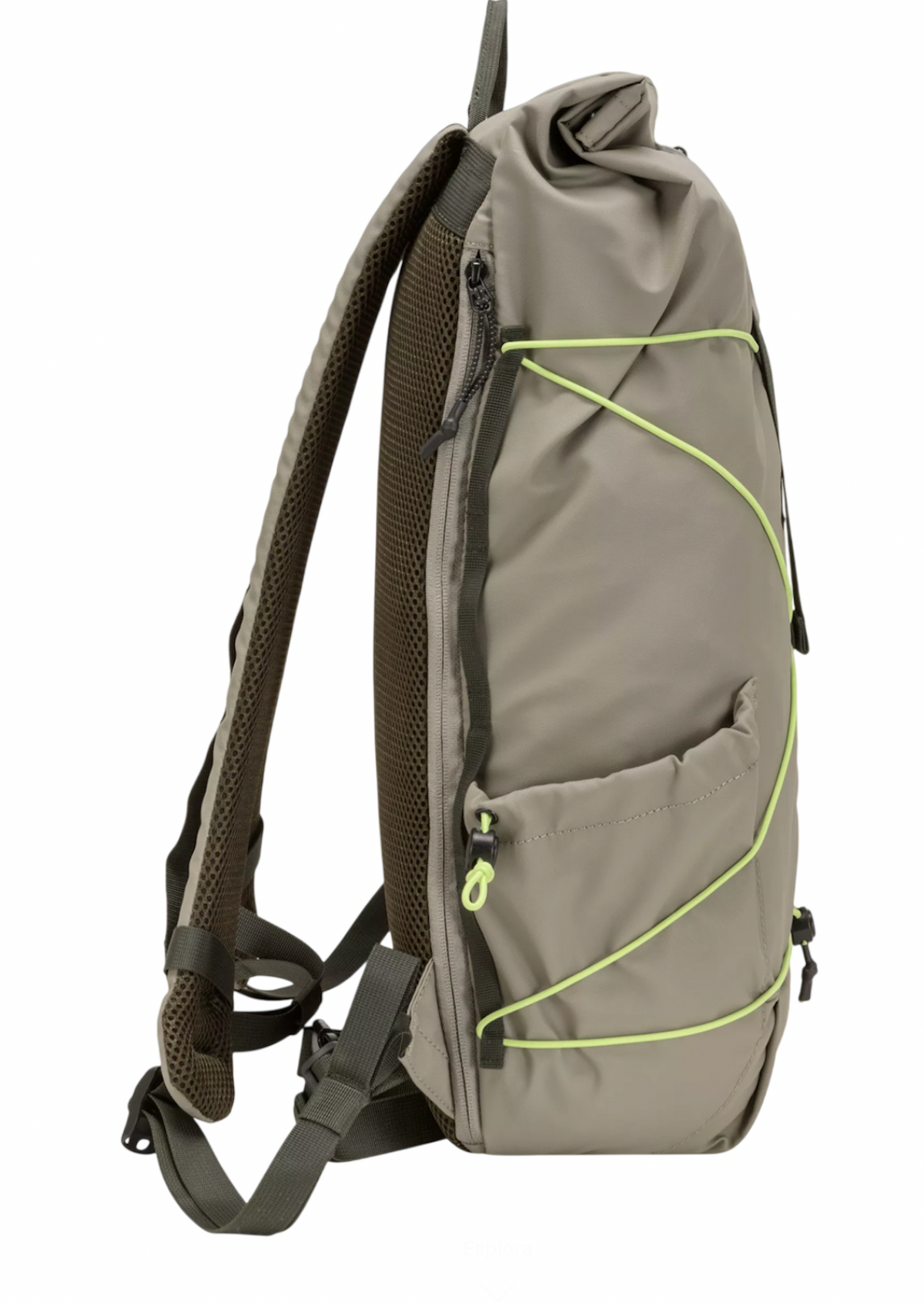 Zaino Dayle Roll Top toupe 21/25L Elliker — vista profilo