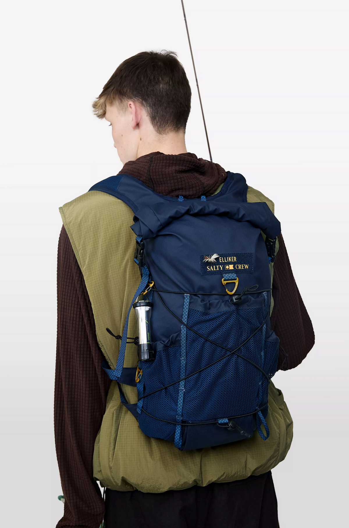 Zaino Dais Roll Top blu 13/18L Elliker x Salty Crew