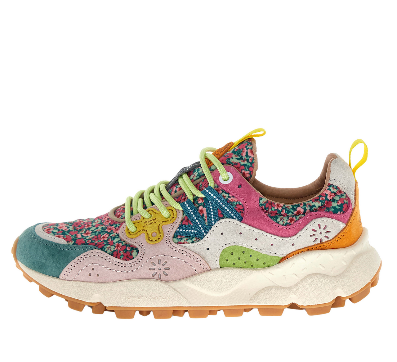 Sneaker Yamano 3 woman petrol cipria fuchsia Flower Mountain