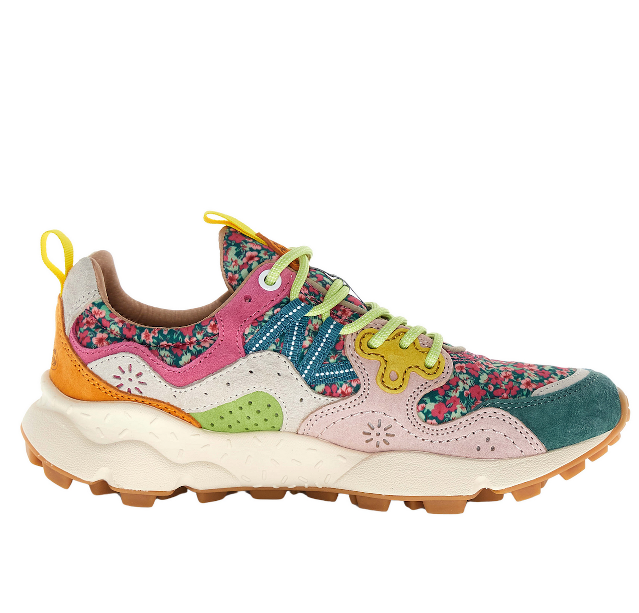 Sneaker Yamano 3 woman petrol cipria fuchsia Flower Mountain