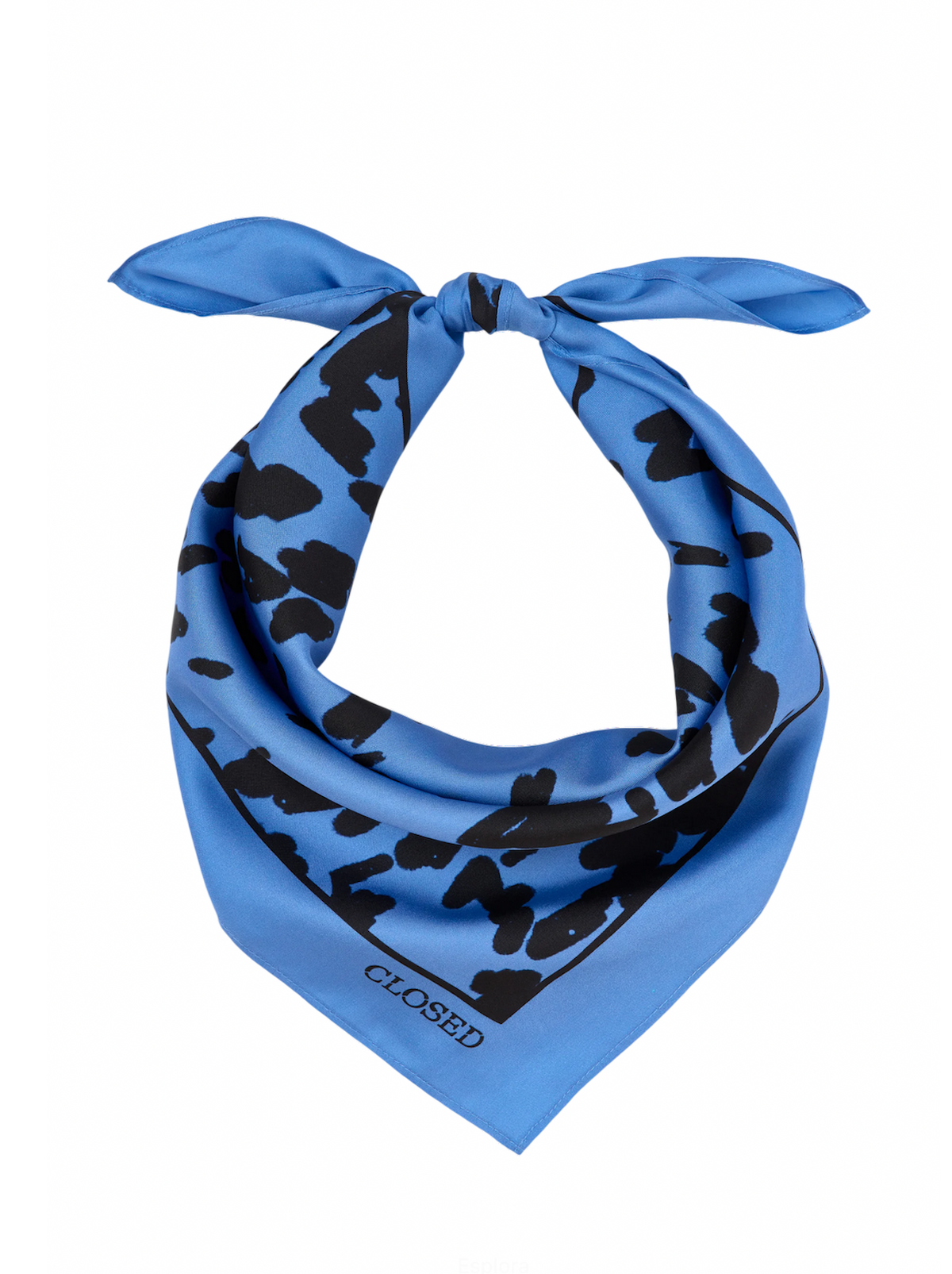 Foulard in seta stampata Closed donna azzurro