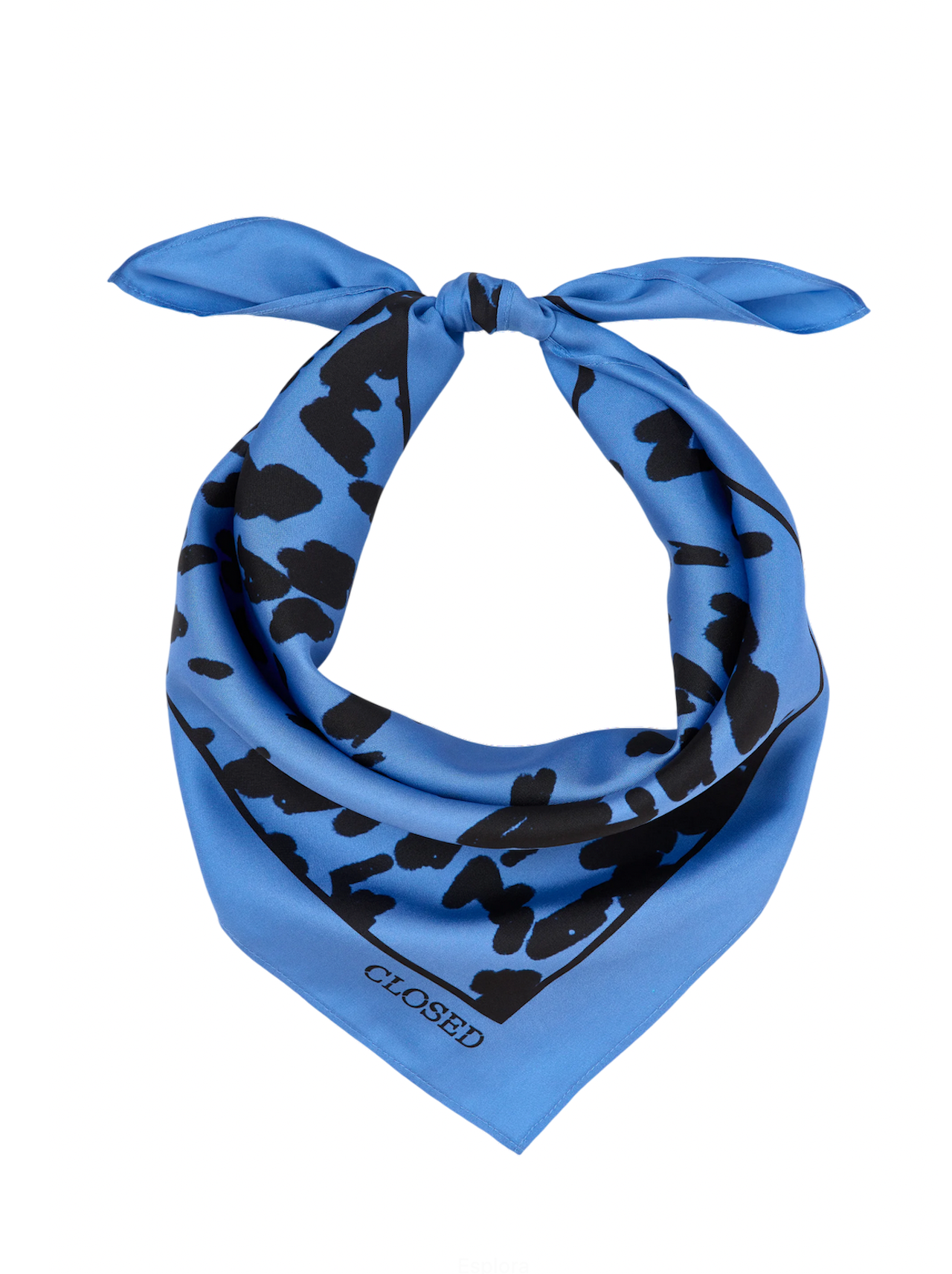 Foulard in seta stampata Closed donna azzurro