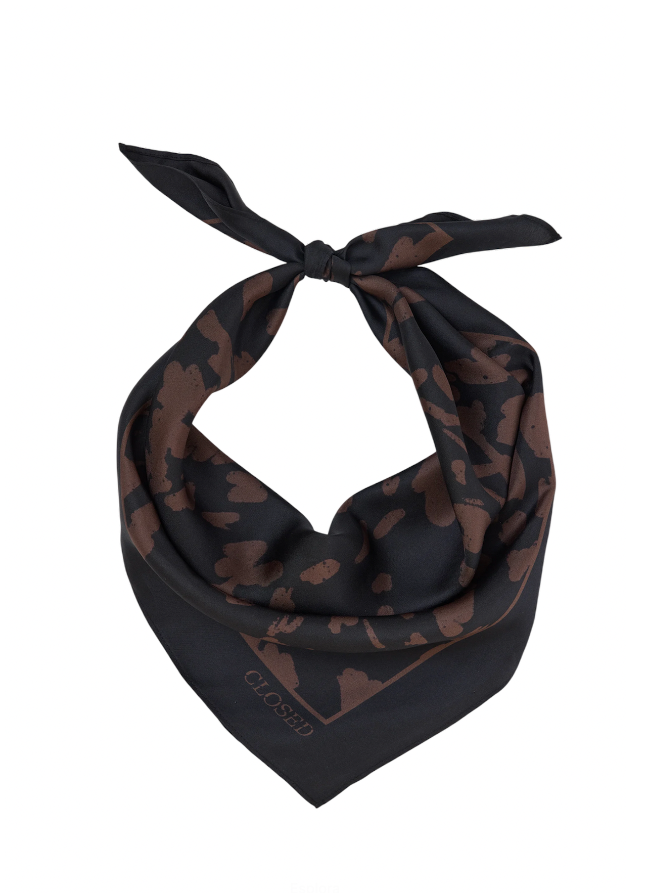 Foulard in seta stampata Closed donna nero 