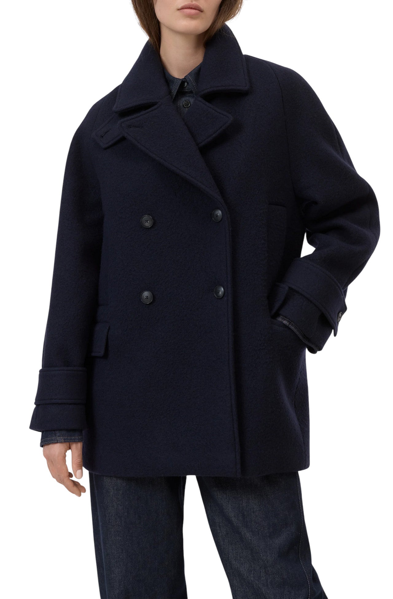 Caban jacket in lana Closed