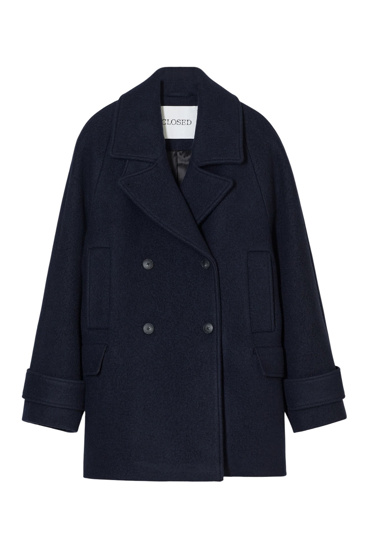 Caban jacket in lana Closed