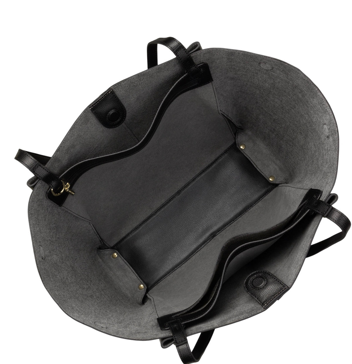 Borsa shopper Sierra Haus Lancaster nera, vista interno