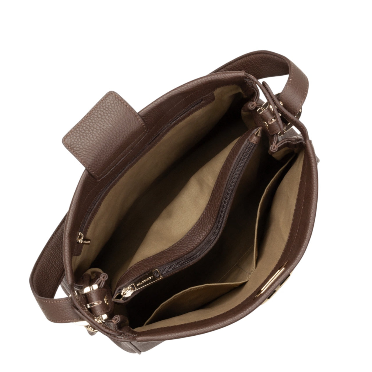 Borsa grande in pelle marrone Lancaster