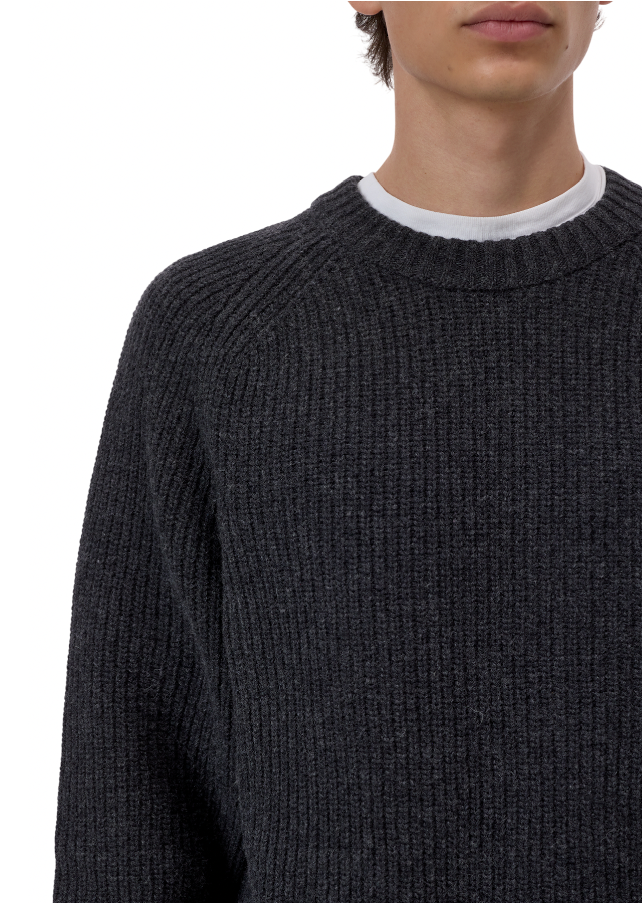 Pull in pura lana Closed girocollo uomo grigio