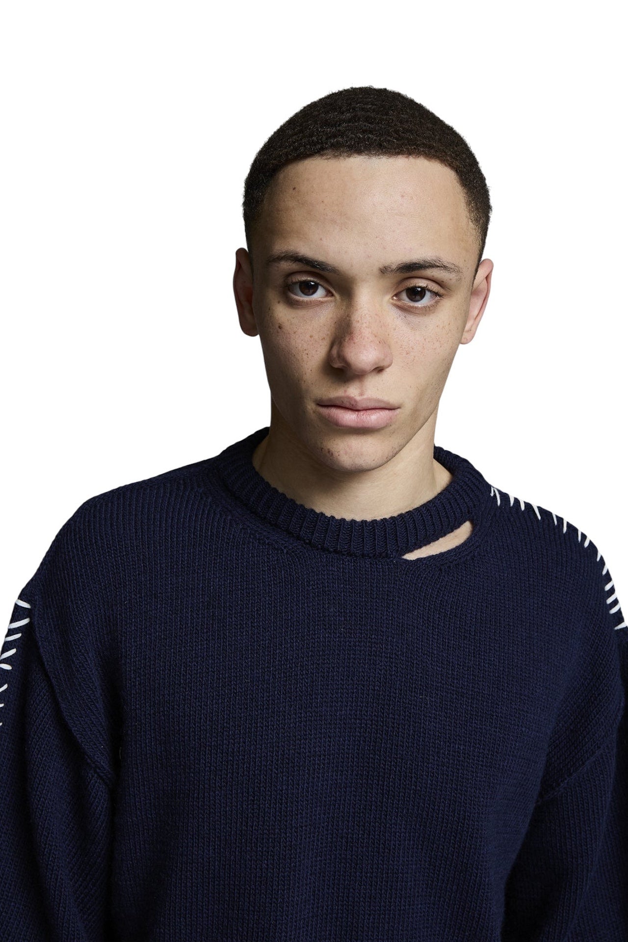 Pull girocollo hotaka blu scuro Danilo Paura