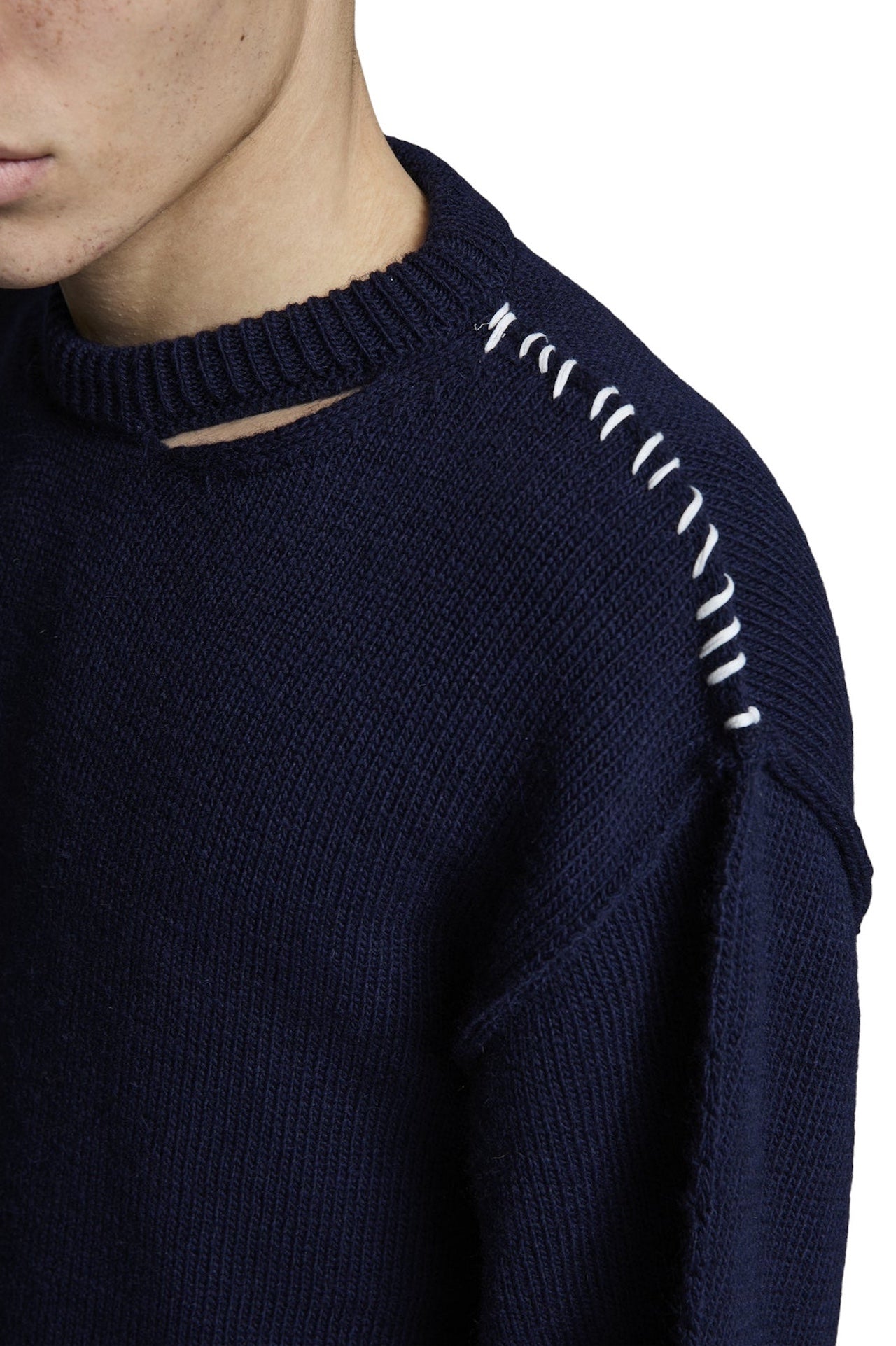 Pull girocollo hotaka blu scuro Danilo Paura