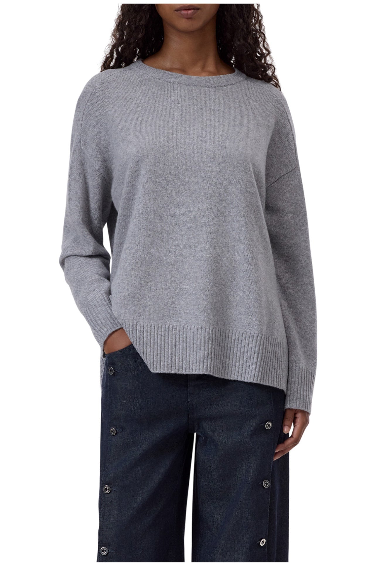 Pull in lana merino Closed — beige, vista frontale 
