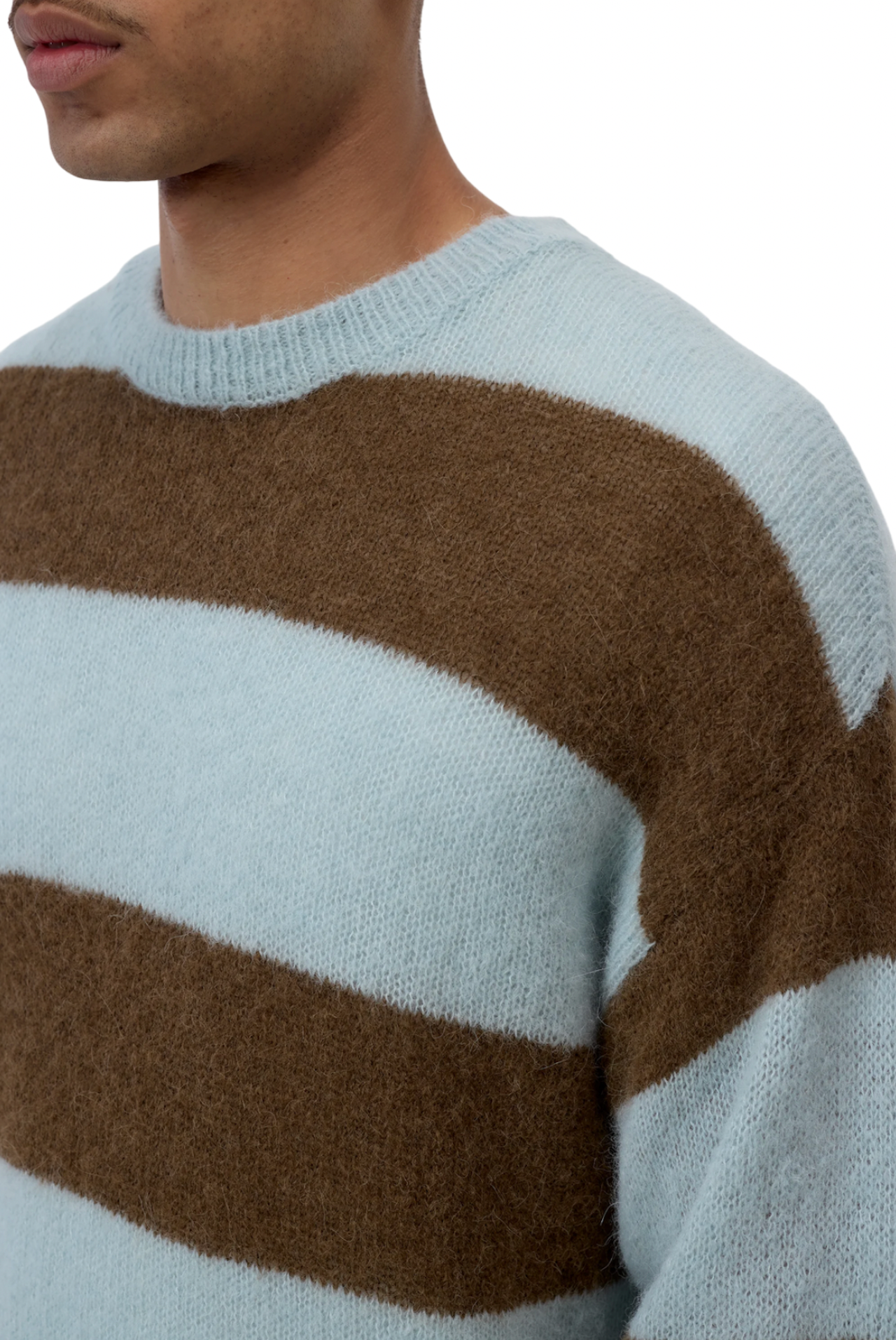 Pull girocollo a righe Closed in lana e alpaca - uomo