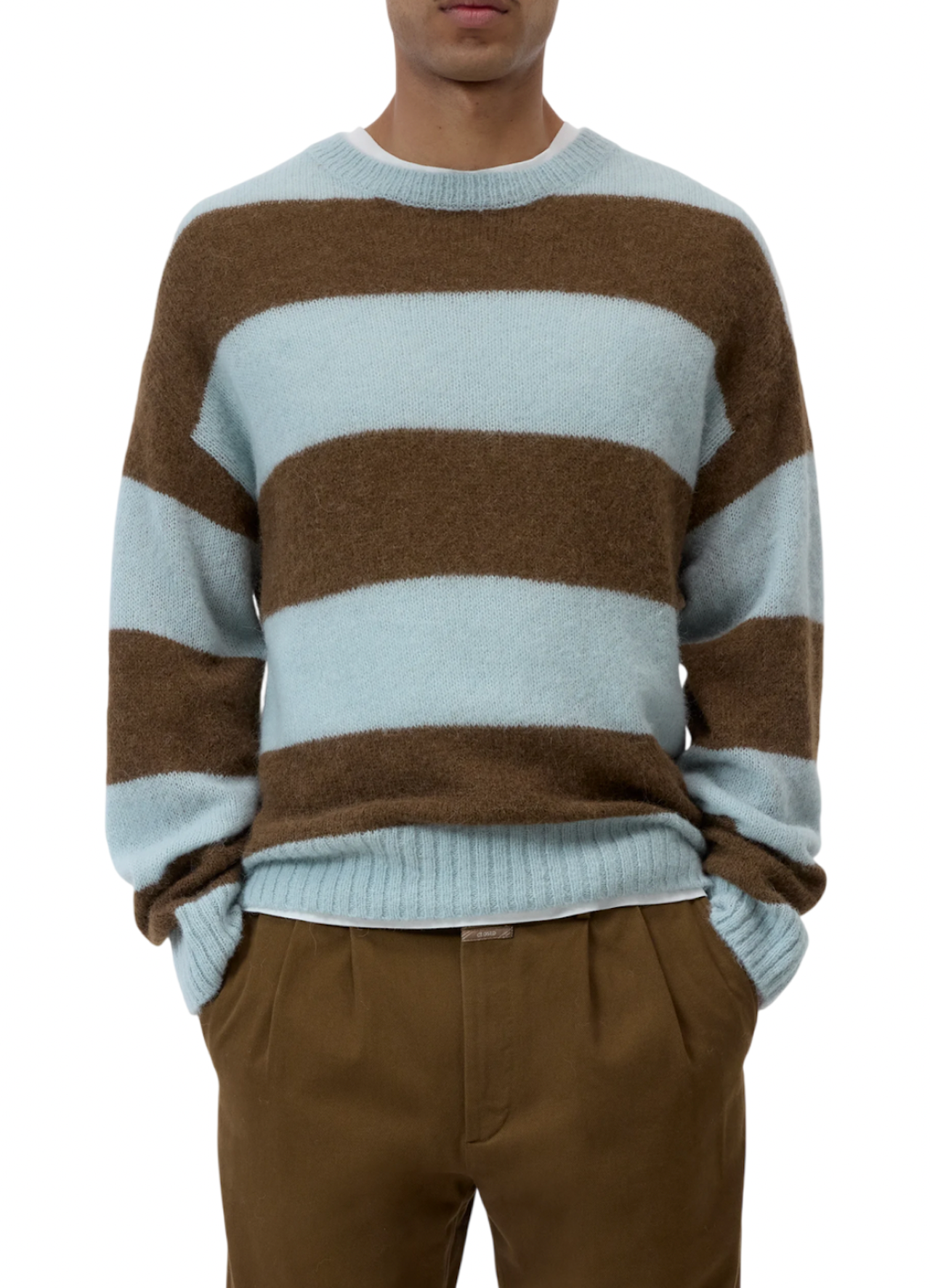 Pull girocollo a righe Closed in lana e alpaca - uomo