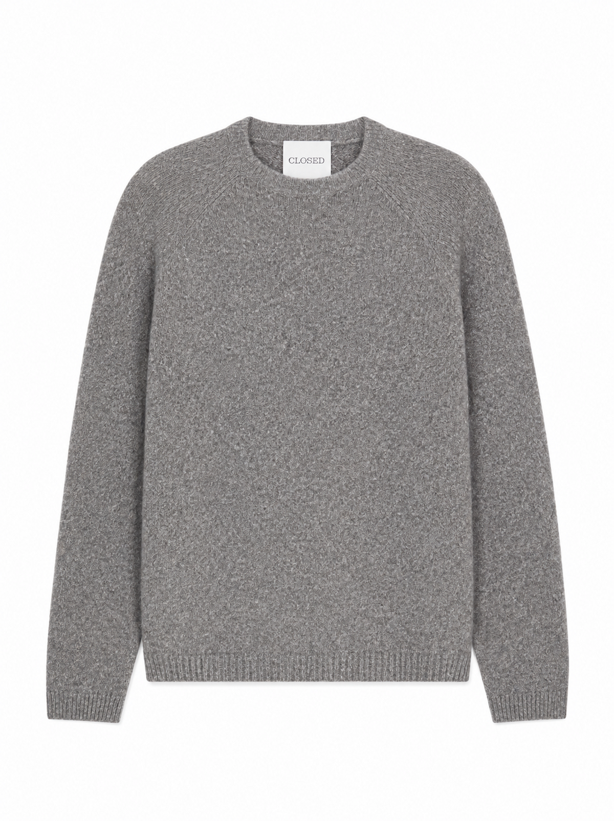 Pull in lana e cotone biologico Closed uomo grigio 