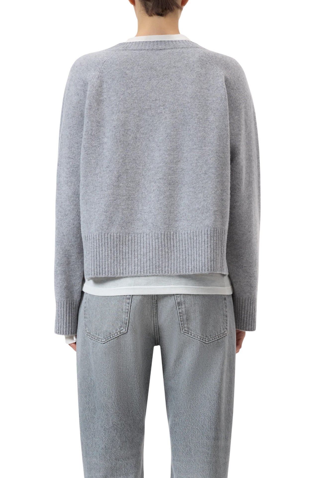 Pull grigio melange Closed