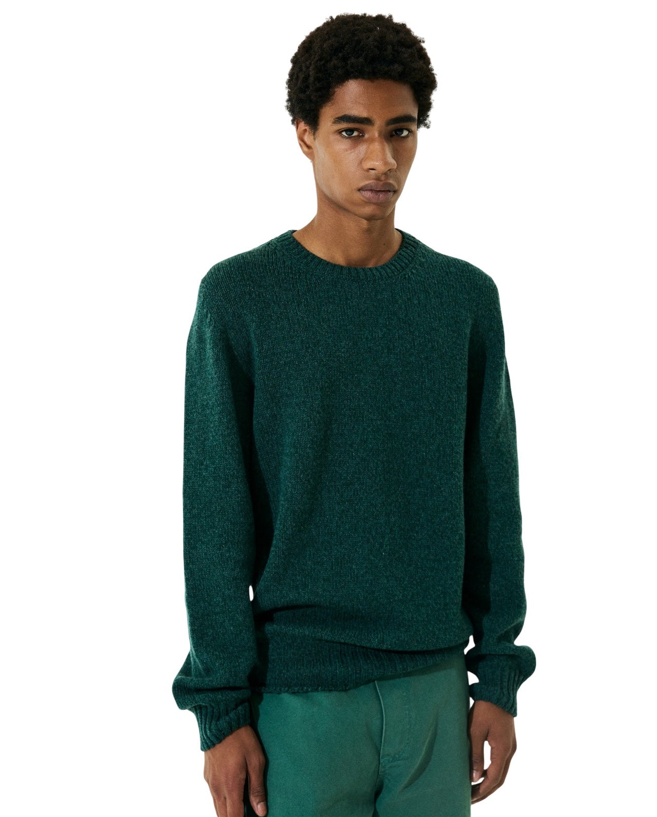 Pull in lana verde Scaglione