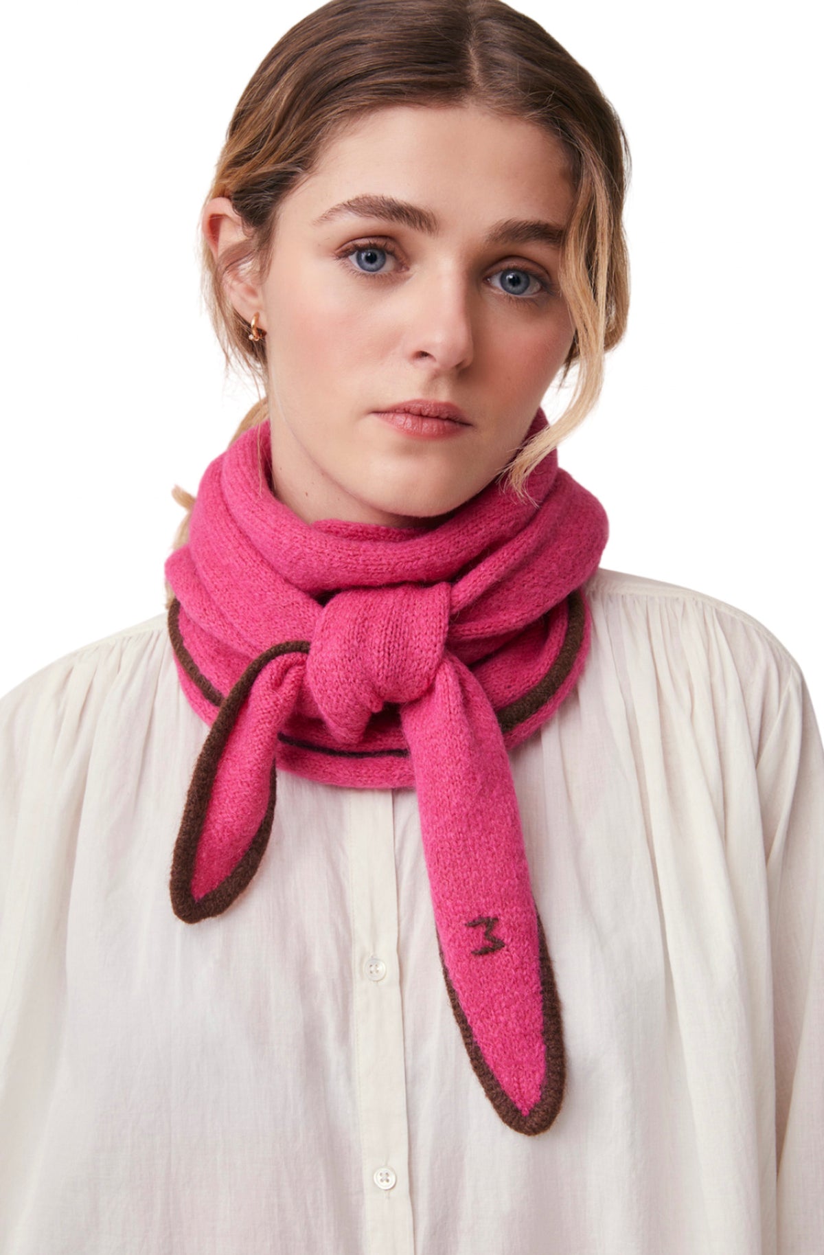 Sciarpa elly Moismont N°218 – vista frontale indossata