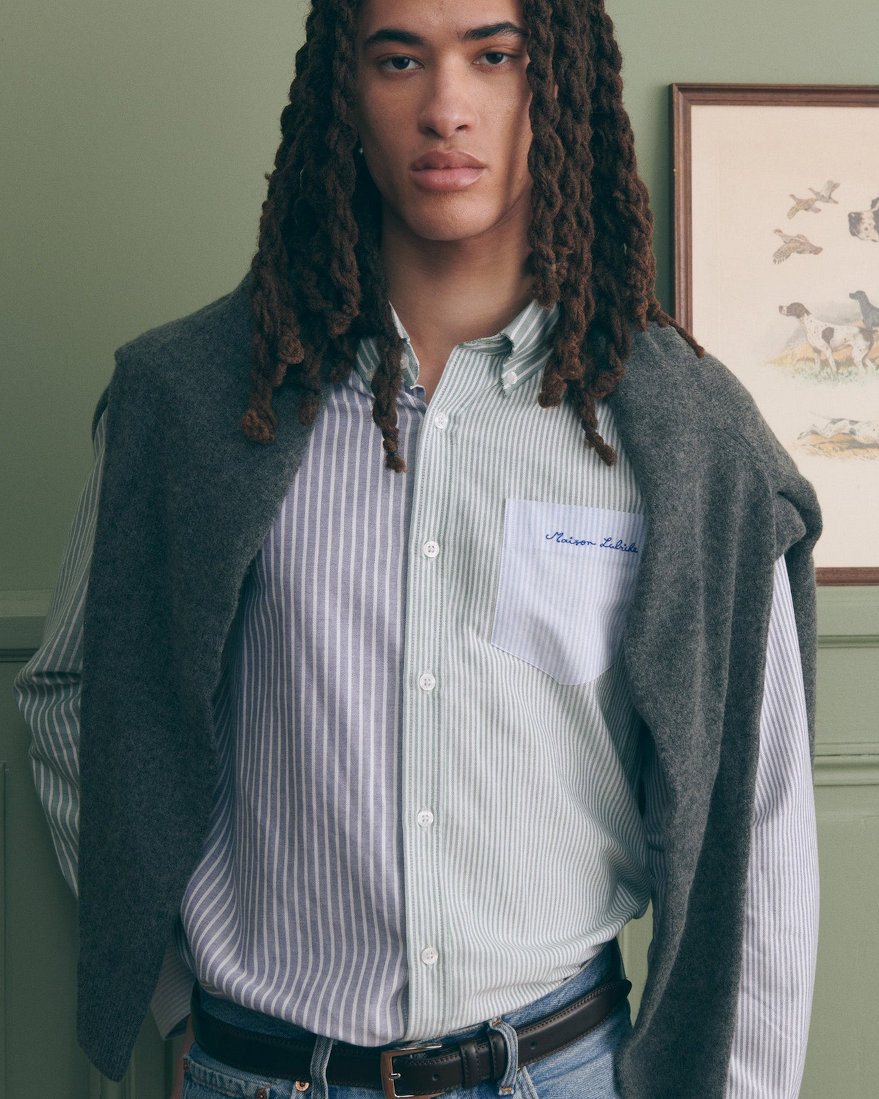 Camicia oxford con taschino Maison Labiche