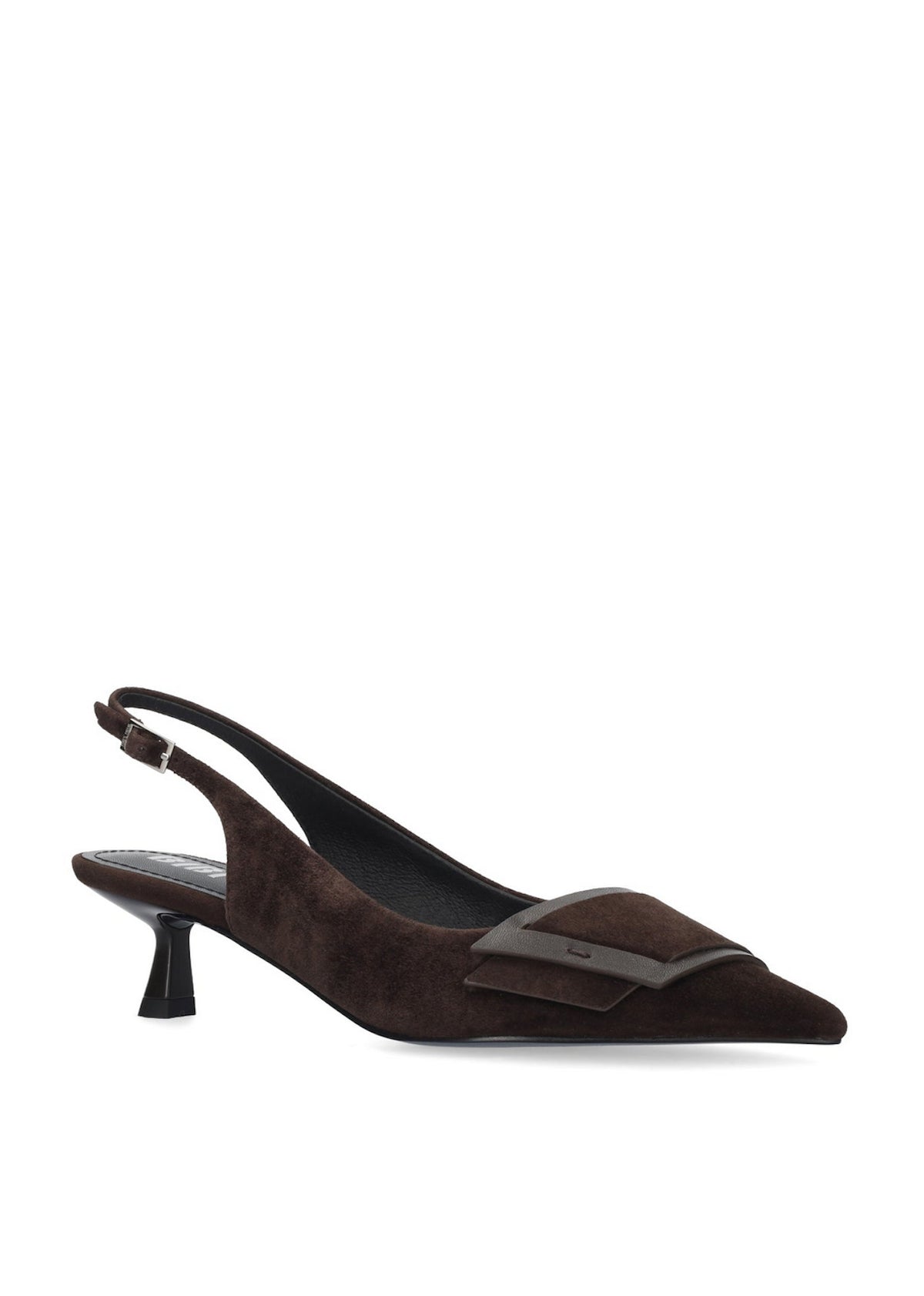 Slingback Astra Bibi Lou in suede marrone con punta affusolata e tacco di 4 cm