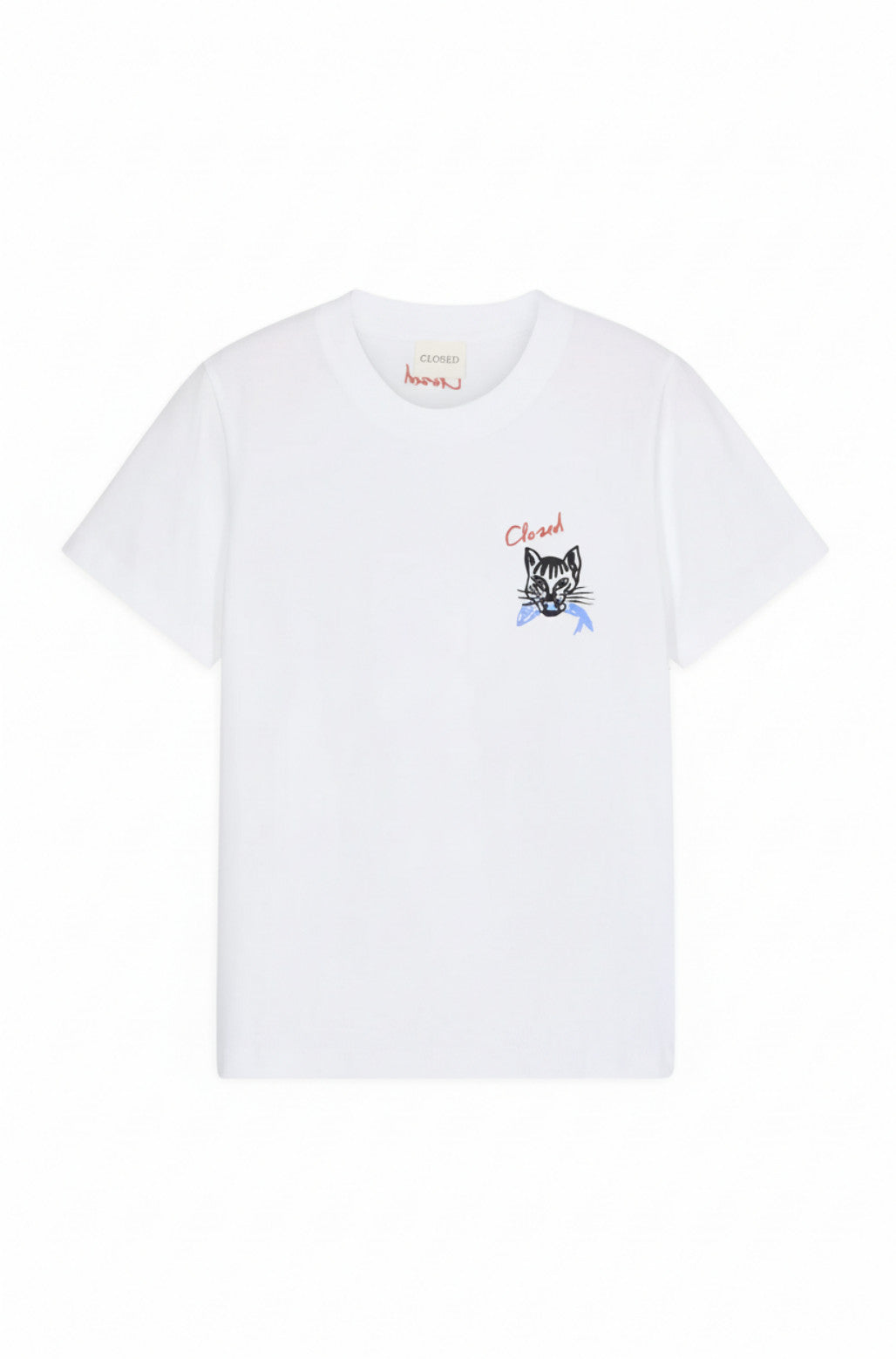 T-shirt con ricamo gattino Closed