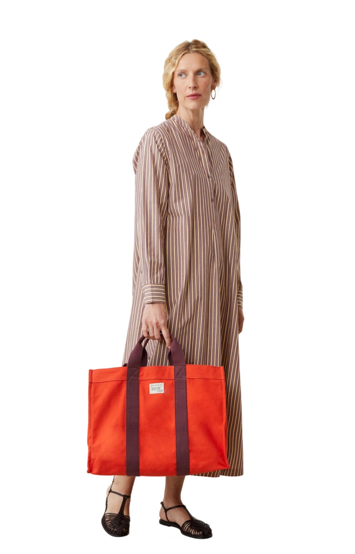 Tote bag in cotone Moismont Cabas N°46 – arancio